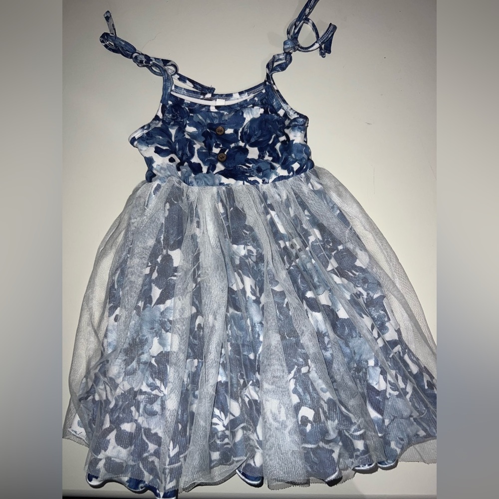 Jane&Jo dress with tulle over top - size 2T - great condition